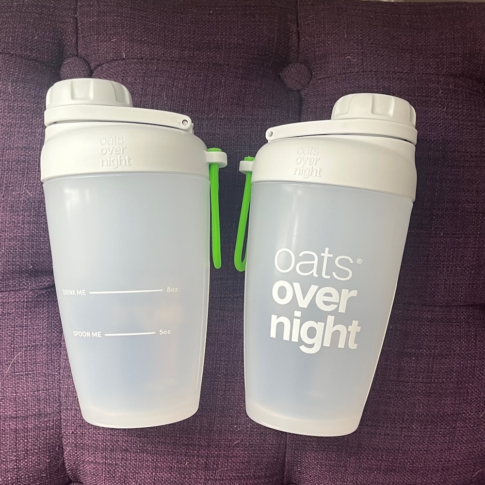 Overnight Oats Shaker Bottles - 2 Count New Never Used - Picture 7 of 10
